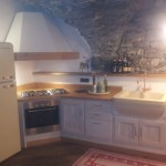 Cucina in larice spazzolato bianco